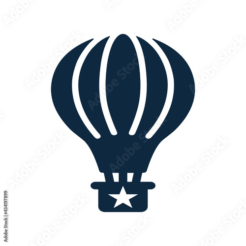 Fly balloon aerostat trip icon