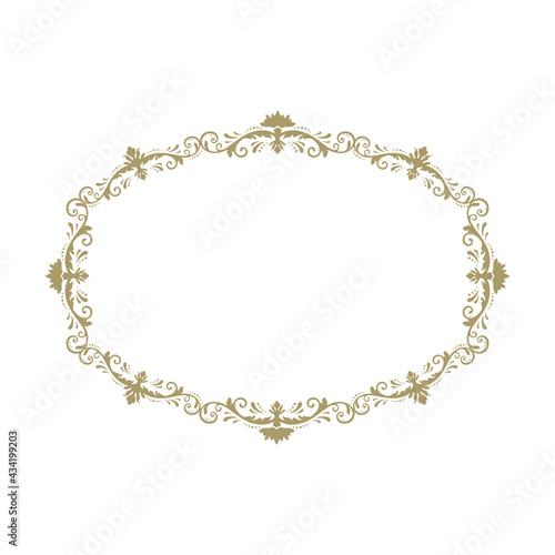 gold and luxury damask ornamental frame