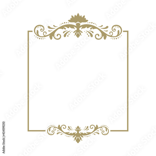 gold and luxury damask ornamental frame