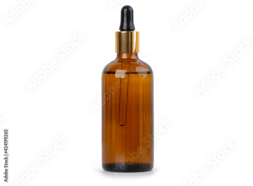 Glass bottle of oil