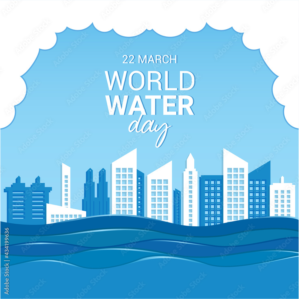 World water day. World tap a drop of water