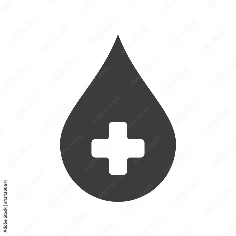 Blood drop icon. Cross and donation. Web design. Illustration. Blood drop icon. Cross and donation. Web design. Illustration.