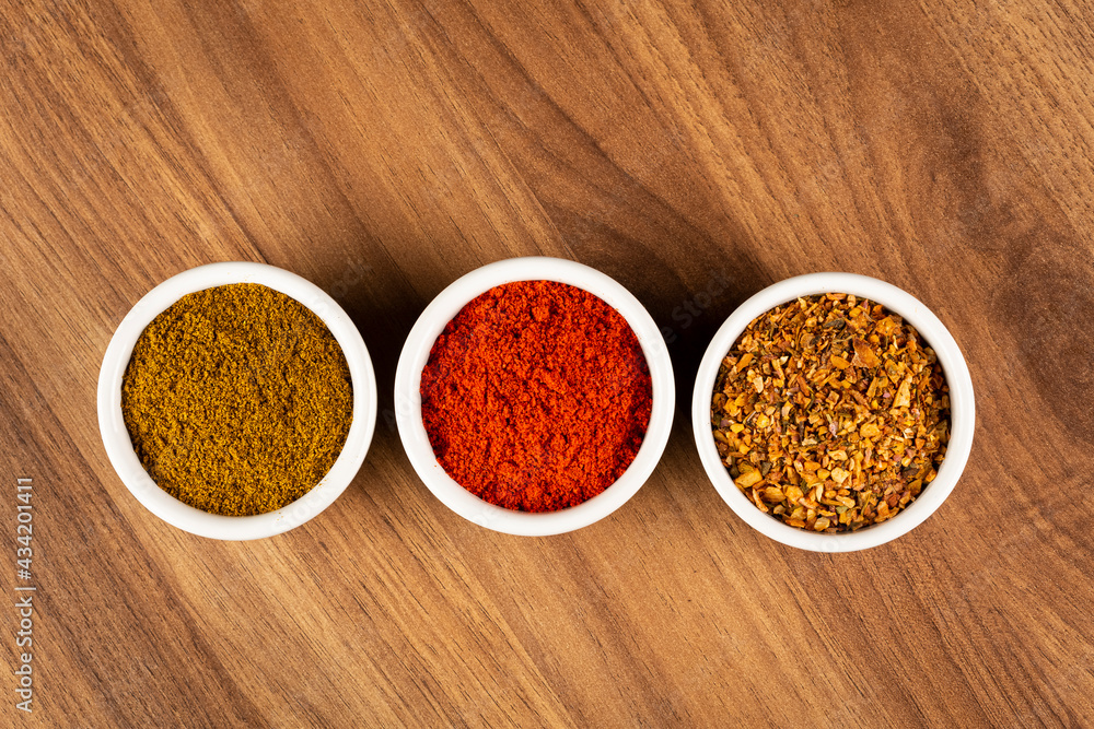 Variety of spices and seasonings on the table. Variety of spices and seasonings on the table.