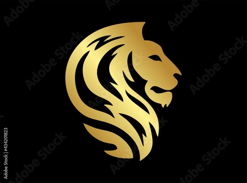 Golden Lion King Logo Stock Vector Adobe Stock Golden Lion King Logo Stock Vector Adobe Stock