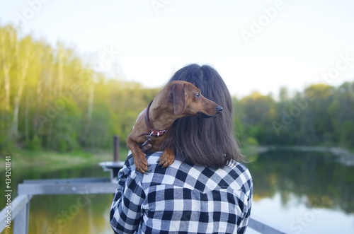 girl on the lake