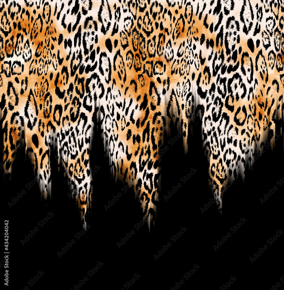 Seamless hand drawing leopard pattern, animal print Seamless hand drawing leopard pattern, animal print