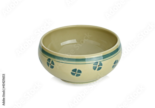 Bowl ceramic isolated on white background