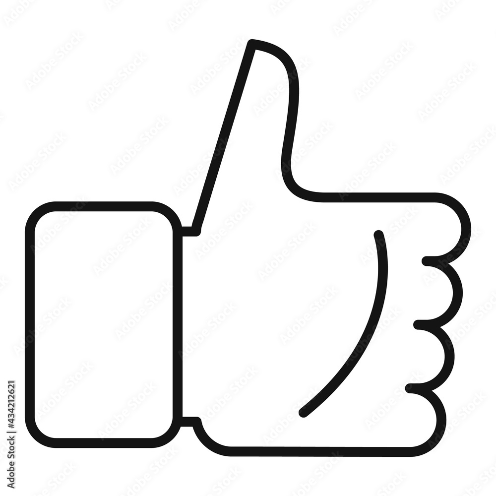 Hitchhiking man thumb up icon, outline style Hitchhiking man thumb up icon, outline style