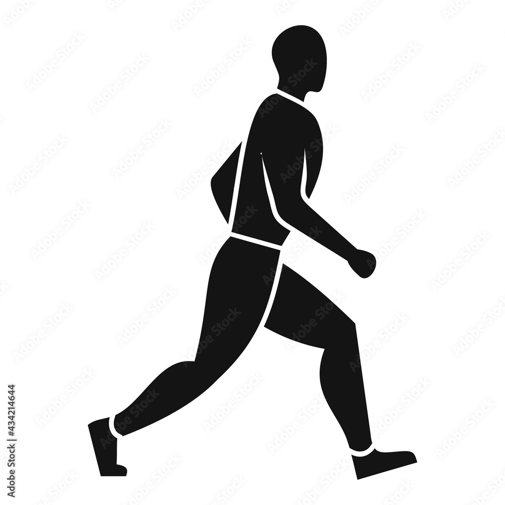 Running man icon, simple style