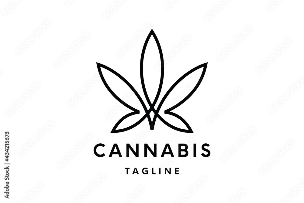 cannabis Logo or Hemp Logo Vector Template cannabis Logo or Hemp Logo Vector Template