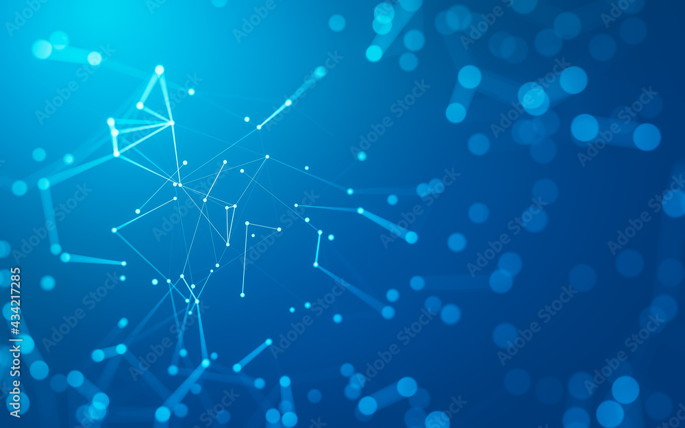Abstract background. Molecules technology with polygonal shapes, connecting dots and lines. Connection structure. Big data visualization. Abstract background. Molecules technology with polygonal shapes, connecting dots and lines. Connection structure. Big data visualization.