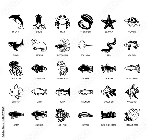 Set of animal thin line and pixel perfect icons for any web and app project.