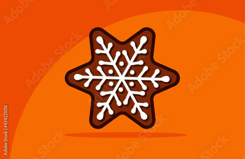 Galleta navideña en forma de copo de nieve