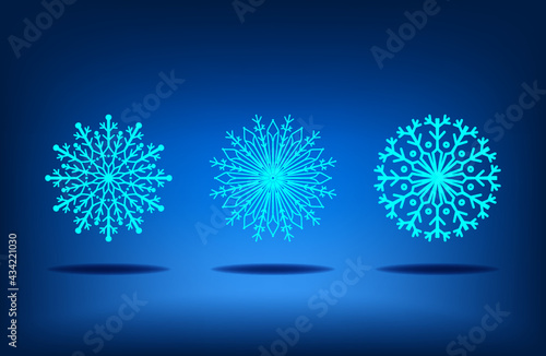 Set de copos de nieve