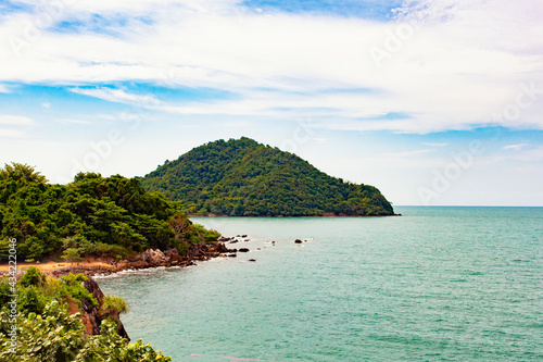 Scenic view of Kung Vimarn Bay from Noen Nangphaya Viewpoint, Chanthaburi, Eastern of Thailand