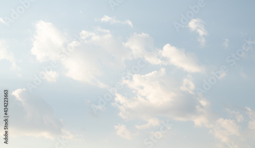 blue sky background with white clouds bright sunny day