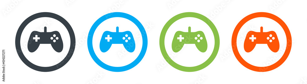 Gamepad, joypad, icon set. Video game controller vector illustration. Gamepad, joypad, icon set. Video game controller vector illustration.