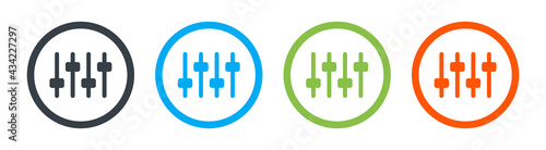 Adjustment icon illustration isolated vector sign symbol.