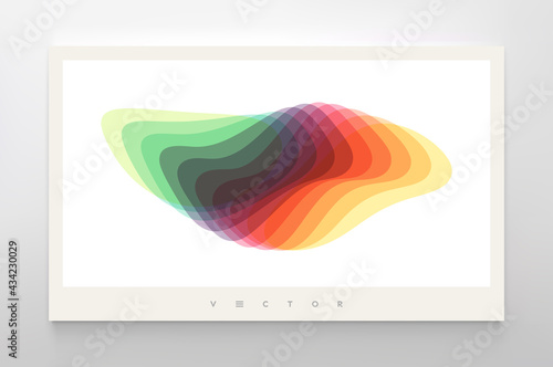 Abstract geometric design. Vector illustration made of various overlapping elements. Applicable for banners, placards, posters or flyers.