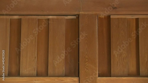 Wallpaper Mural Hinoki wood slats in a Japanese house. Torontodigital.ca