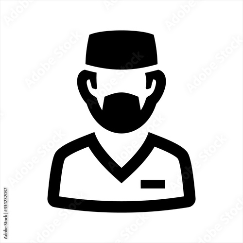 Surgeon icon, vector and glyph