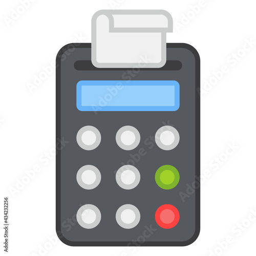 A flat design, icon of pos