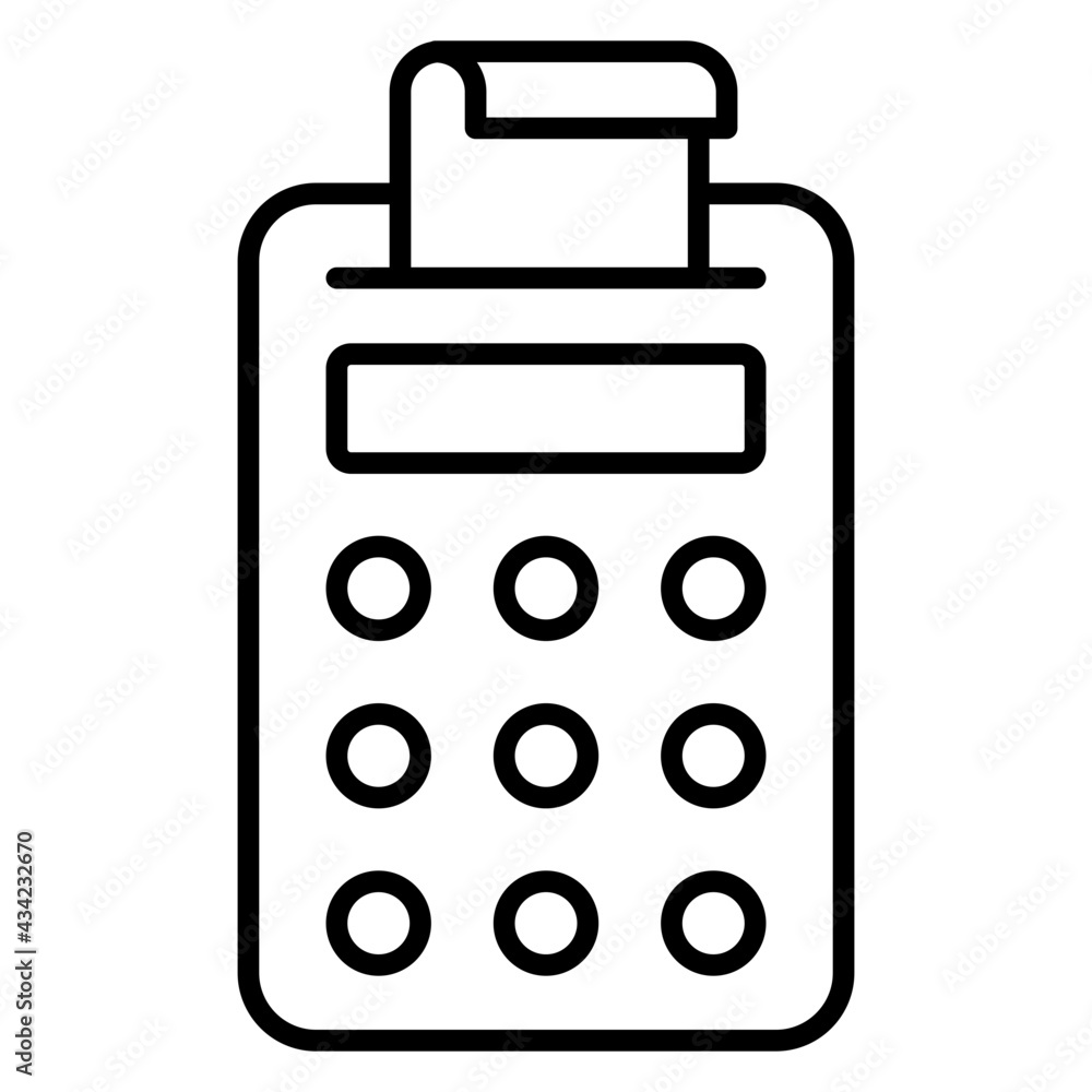 A linear design, icon of pos A linear design, icon of pos