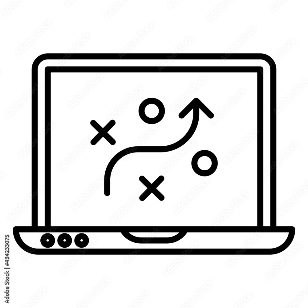 A linear design, icon of digital tactics A linear design, icon of digital tactics