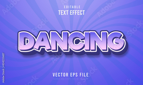 Dancing editable 3d text effect