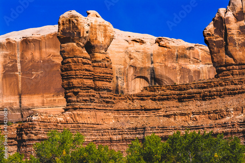 Colorful Kissing Rocks Formation Blanding Utah photo