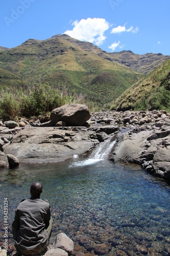 Scene in the Maluti Mountains, Lesotho, southern Africa. photo