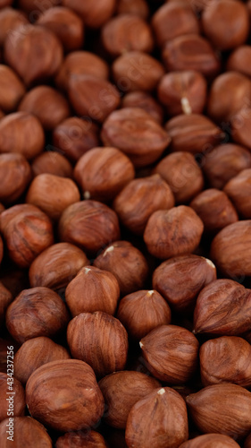 hazelnuts close up. Healthy food concept.