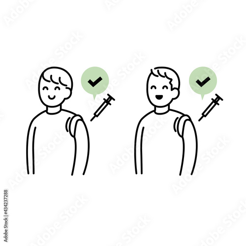 予防接種を受ける人イラスト素材