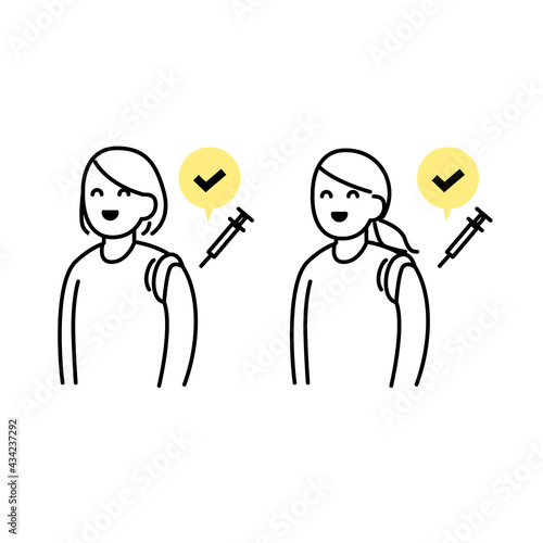 予防接種を受ける人イラスト素材