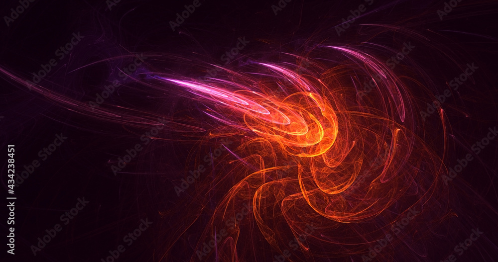 Obraz premium 3D rendering abstract fractal light background