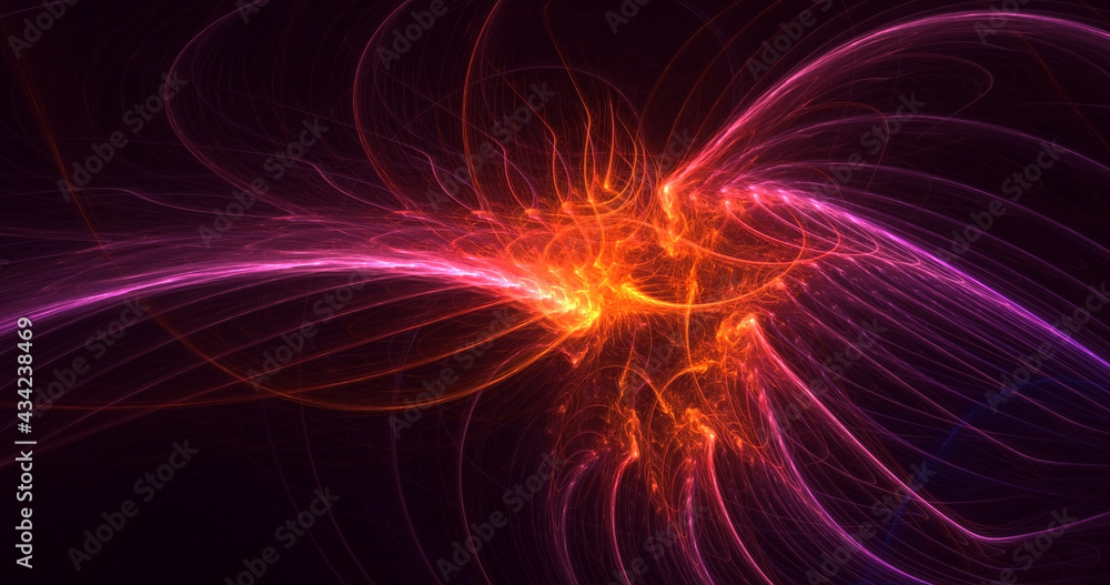 3D rendering abstract fractal light background 3D rendering abstract fractal light background