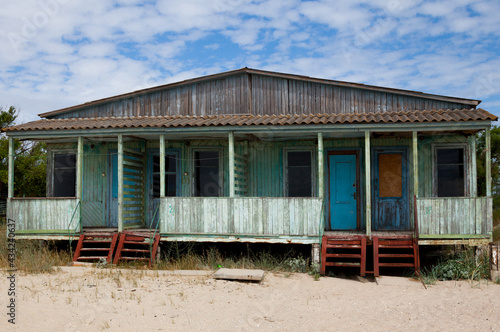 Old wooden beach house.