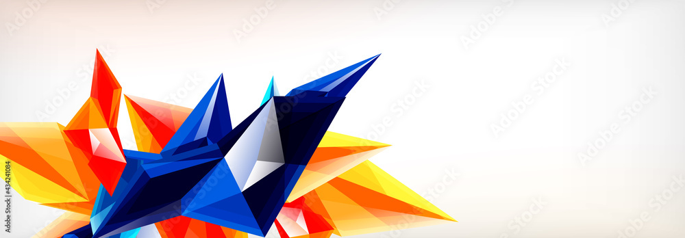 Vector 3d triangles and pyramids abstract background for business or technology presentations, internet posters or web brochure covers Vector 3d triangles and pyramids abstract background for business or technology presentations, internet posters or web brochure covers