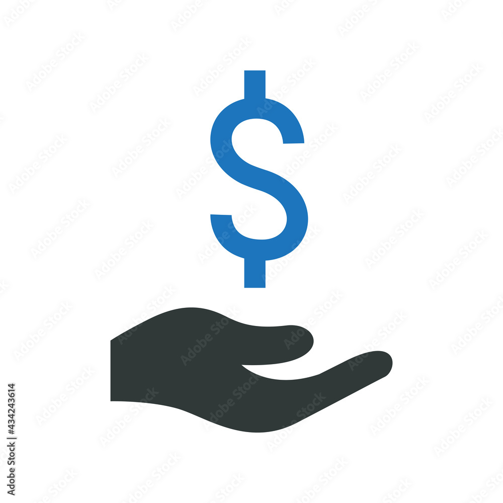Money payment icon vector graphic illustration