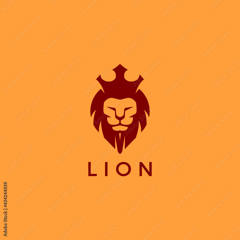 Lion Crown Logo Simple