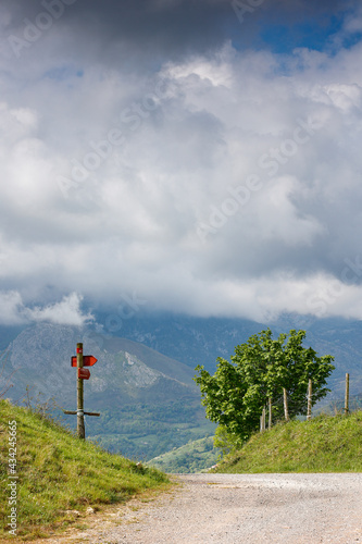 Hiking route that passes through the town of Asiego towards Benia de Onis, Picos de Euorpa photo