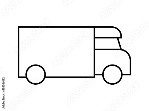 Delivery van Icon. Transport tempo Icon. SVG icon.