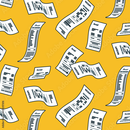 レシートのシームレスパターン
