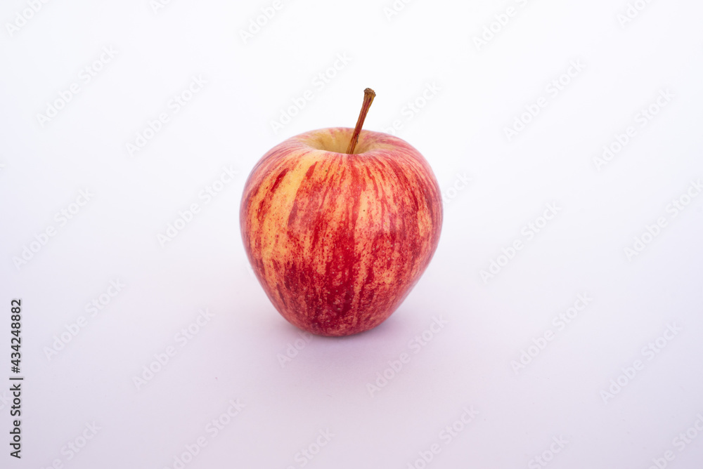 Red small apple on white background Red small apple on white background