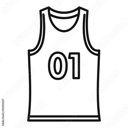 Running vest icon, outline style