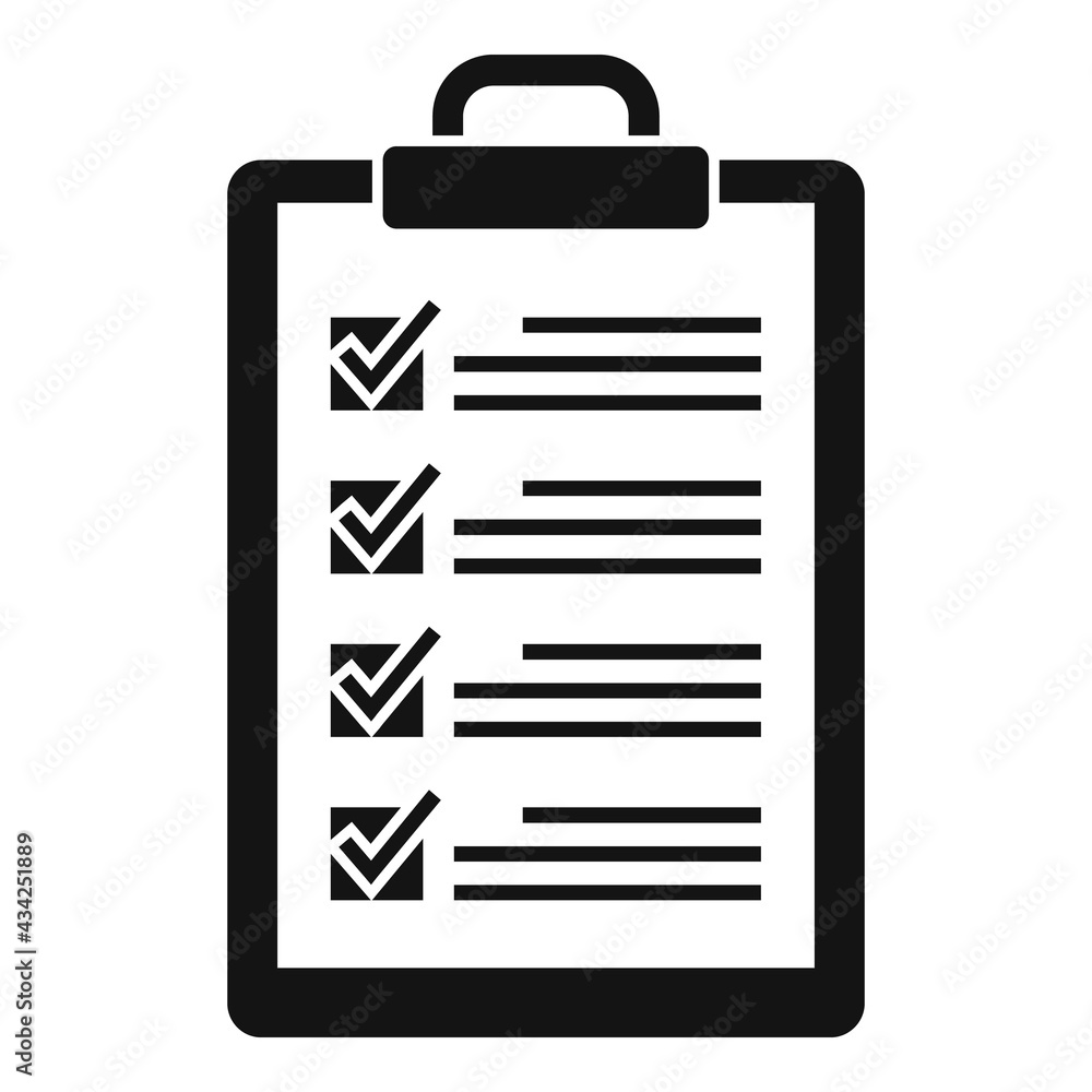 Syllabus to do list icon, simple style Syllabus to do list icon, simple style