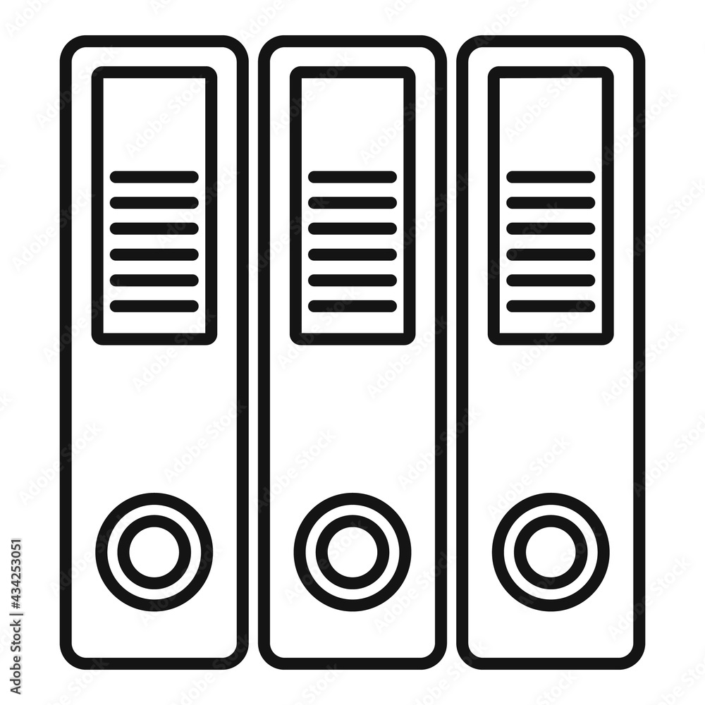 Syllabus folders icon, outline style Syllabus folders icon, outline style