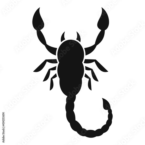 Scorpio tattoo icon, simple style