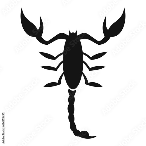 Danger scorpio icon, simple style