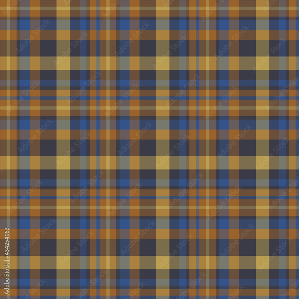 Obraz premium Plaid seamless pattern. Vector background of textile ornament. Flat fabric design.